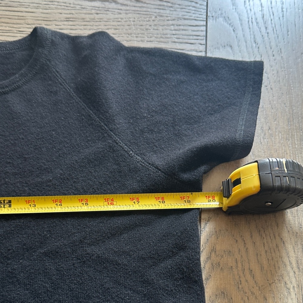J. Jill Black 100% Cashmere Short Sleeve Knit Sweater Tee Women's Size Small - Picture 5 of 8